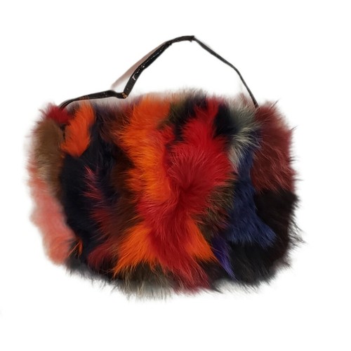 Borsa pelliccia colore - in,