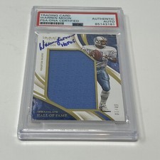 2020 Panini Immaculate NFL Warren Moon firmato Jumbo Patch 7/49 Oilers PSA DNA