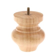 Divano rotondo in legno, pouf