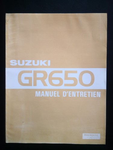 Manuel entretien suzuki gr650 - suzuki,
