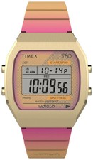 Timex 80 (36Mm) Quadrante Digitale / Cinturino In Resina Rosa TW2V74400 Orologi