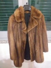 Pelliccia Visone Donna Splendido Cappotto Taglia S In Visone Selvaggio