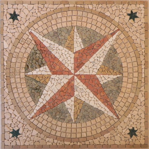 Rosone mosaico marmo - in,