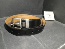 Cintura Hugo Boss originale in pelle nera lunghezza 95 cm nuova