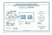 Radio QSL SRK 446 Huskvarna