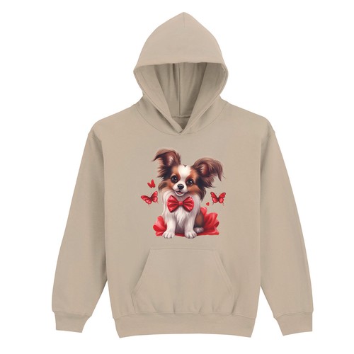 Felpa con cappuccio papillon - felpa,