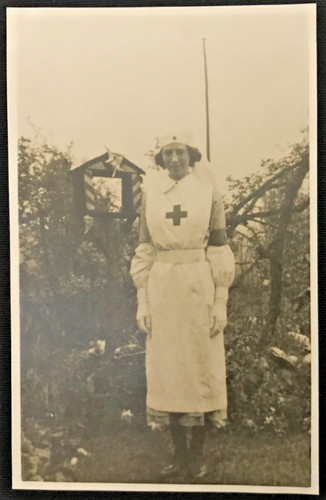 Wwi red cross nurse - cross, rppc