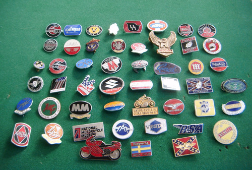 Job lot motorcycle pin badges