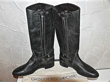 Stivali Pelle Invecchiato Nero