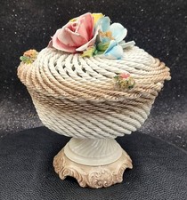 Vaso vintage centrotavola barocco Capodimonte/ceramica italiana '50-'70