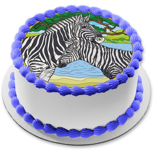 Zebra topper torta immagine