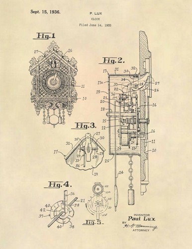 Antico orologio cucù lux - orologio, a