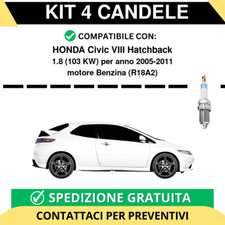 KIT 4 CANDELE per HONDA Civic