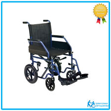 CARROZZINA PIEGHEVOLE DA TRANSITO DISABILI ANZIANI SEDIA A ROTELLE RUOTE PICCOLE