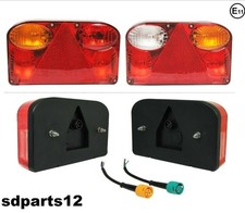 2x Coppia fanali posteriori rimorchio carrello luci camion stop retromarcia