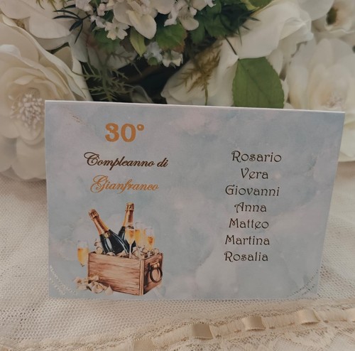 Segna tavolo anni con nomi - tavolo,