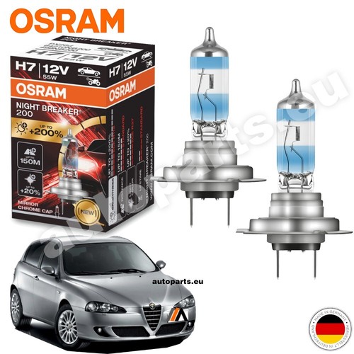 Coppia lampade osram night - h7,