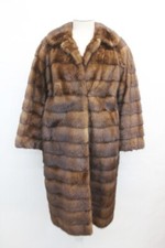 OTTIMO CAPPOTTO PELLICCIA VISONE ORIZZONTALE DEMI BUFF GIACCA DONNA DONNA TAGLIA 4-6 SMALL