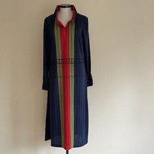 ROBERTA DI CAMERINO ABITO VINTAGE ANNI 70 STAMPA TROMPE L’ŒIL AUTENTICO RARO UK 12