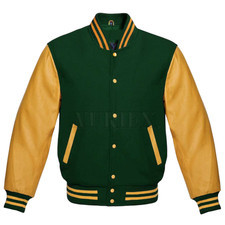 Giacca bomber baseball verde