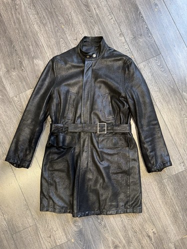 Matrix leather trench coat - leather,