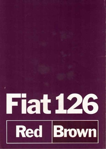 Catalogue brochure fiat - catalogue, 126