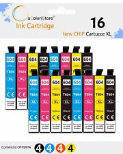 16 cartucce compatibili per T604XL Epson XP-2200 XP-2205 XP-3200 XP-3205 XP-4200