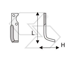 20 x ZAPPETTE ZAPPE MOTOZAPPA MOTOCOLTIVATORE GOLDONI FRESA 19 H71 L175 40x6