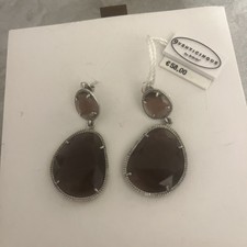 Orecchini argento Rodiato