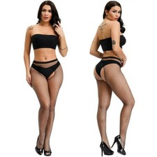 SEX Collant A RETE CALZE CON FORO BUCO Donna Sexy INTIMO sex LINGERIE NERE 5021