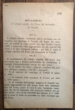 VERCELLI 1886 REGOLAMENTO DEL COLLEGIO CONVITTO DAL POZZO-7850/2