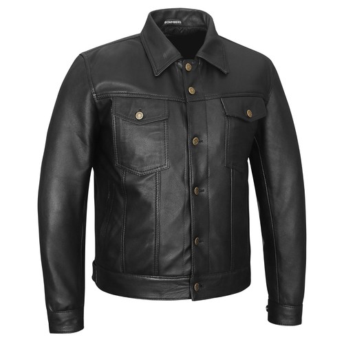 Bohmberg giacca pelle jeans - di,