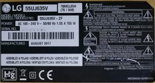 RICAMBI PER TV LG 55UJ635V