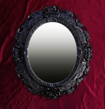 Specchio da Parete Nero Ovale