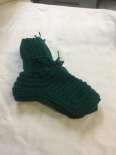 SCARPETTE BABBUCCE IN MISTO LANA PRODOTTO ARTIGIANALI FATTE A MANO CON FERRI blu