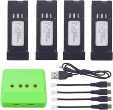 4 batterie LiPO 3.7V 500mAh e