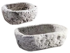 FIORIERE FIORIERA VASO MORTAIO DECORGARDEN PIETRA ANTICA CM. 37X29XH15