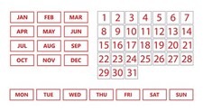 Pacchetto magnete calendario