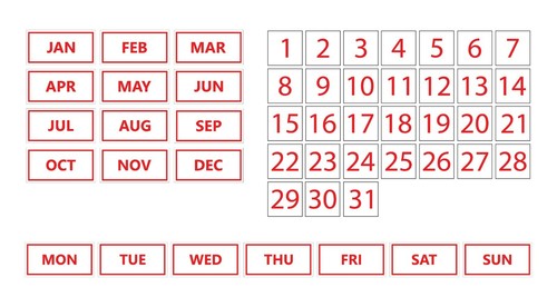 Pacchetto magnete calendario