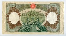 Banconota 5000 Lire Regine del Mare Repubbliche Marinare 23 Marzo 1961 