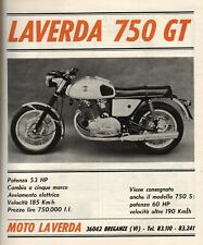 PUBBLICITA' 1969 MOTO LAVERDA 750 GT CARATTERISTICHE PREZZO BREGANZE 