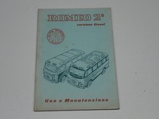 ALFA ROMEO ROMEO 2° FURGONE AUTOCARRO DIESEL LIBRETTO USO E MANUTENZIONE 1963