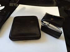 Accendino Ronson Patented Varaflame Laccato Nero Con Custodia E Portasigarette 