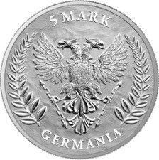 5 Mark 1 OZ 999.9 argento 1