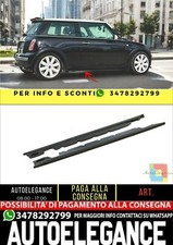 ✨Minigonne laterali Design Nero Lucido ABS Per Mini Cooper/One R50 2001-2006✨