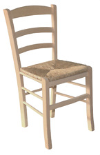 Sedia paesana legno grezzo paglia casa pizzeria ristorante ROBUSTA MADE INTALY