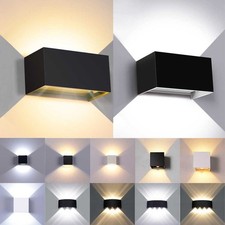 12W 8W 6W Applique CUBO LED Faro Faretto Lampada Da Parete Muro DOPPIA LUCE IP65