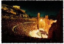 Cartolina 1799. Grecia. Atene. L'Odeon di Erode Attica. Un concerto