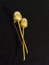 spilla vintage fiori metallo