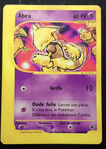 Carte pokémon abra 93 165 - abra, 93/165